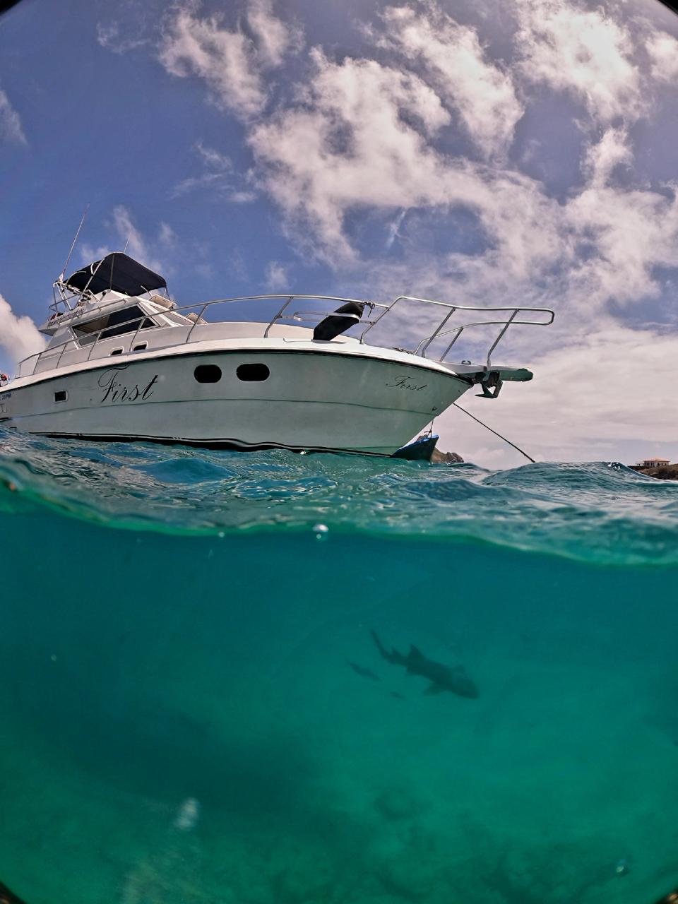 Momento especial a bordo da lancha privativa em Fernando de Noronha
